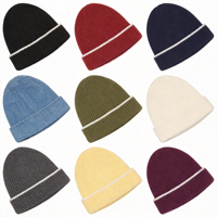 JIBIL LRR-2609 OEM ODM Logo personnalisé Bonnet en coton côtelé unisexe de haute qualité, bonnet d'hiver réglable pour adultes