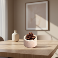 Diffuseur d'arômes Art Déco en bois de hêtre naturel avec pomme de pin - Diffuseur d'huiles essentielles en bois fait main pour cadeaux d'anniversaire et de jubilé, décoration intérieure