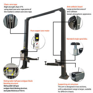 Elevador de coche de pórtico de doble columna de alta calidad, elevador de coche de dos postes hidráulico de <span class=keywords><strong>5T</strong></span>, capacidad de elevación de 4000kg - Product Image 4