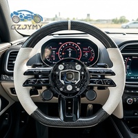 Volant en cuir blanc en fibre de carbone pour Mercedes W205 W213 X253 W167 W177 Classe C Classe E GLC GLE Classe A Design moderne