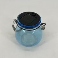 Lampes sphériques LED en verre à finition brillante, résistantes aux intempéries, à énergie solaire, bleues, style Art déco moderne, ornement