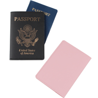 JIEXI dompet perjalanan kulit PU Logo kustom USA Passport dengan penghalang RFID tanpa penutup Hot Stamping & pemegang kartu Amerika