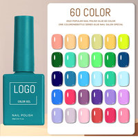 Kit de vernis à ongles UV en gel 60 couleurs, 15 ml, avec logo OEM, pour vente en gros