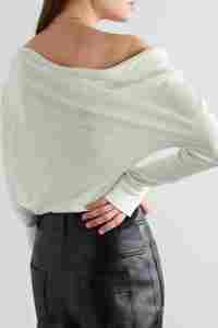 Produttore di Maglieria 2026 Maglioni Personalizzati in Cotone da Donna Estivi Leggeri Sottili Neri Bianchi Monospalla con Collo Ampio - Product Image 2