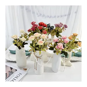 День Святого Валентина букет роз фабрика шелковые цветочные розы свадебные цветы искусственные розы