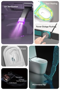 U hình WC điện CHẬU VỆ SINH ghế thông minh Bán nóng tự động chân cảm ứng cảm biến tuôn ra phòng tắm một mảnh thông minh nhà vệ sinh commode - Product Image 3