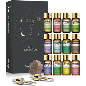 Offre Spéciale Étiquette Personnalisée de Haute Qualité Huile Essentielle Ensemble 100% organique pur arôme aromathérapie Huile essentielle