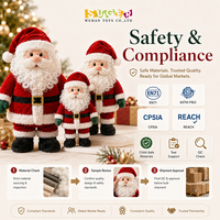 Poupée Père Noël en Peluche Premium – Jouet Doux de Noël en Gros pour Décoration de Crèche, Fournitures de Fête et Collection de Fêtes