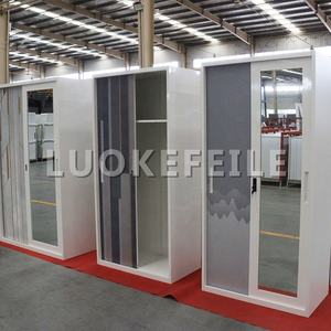 กวงดงตู้เสื้อผ้าบานเลื่อนคู่ทำจากเหล็กดีไซน์ทันสมัยแบบกำหนดเองได้ตู้เก็บเสื้อผ้าตู้เสื้อผ้าเฟอร์นิเจอร์ห้องนอน - Product Image 4