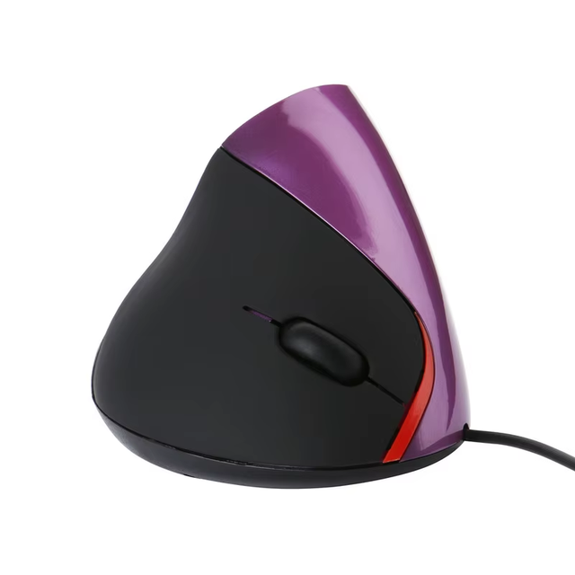 Factory Sale 5D USB Wired Vertical Optical Mouse 1600DPI 5 Buttons Comfortable Ergonomic Design for Right-handed Users