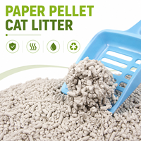 Litière pour chat en papier recyclé, biodégradable, écologique, 100 granulés, super absorbante, anti-odeur, sans poussière, avec OEM