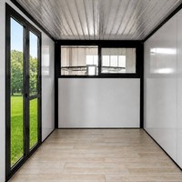 Maison conteneur pliable contemporaine JHHY HOUSE de 20 pieds, en panneaux sandwich d'acier, maison préfabriquée modulaire, chambre, atelier, bureau, hôtel, boutique