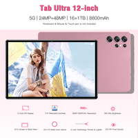 Tablet Europe Tab Ultra Max de 11 Pulgadas con Pantalla AMOLED Completa, Snapdragon 8, 16 GB, 1 TB, Cámara Cuádruple con IA de 108 MP, 8000 mAh, 5G, Overclock, Ideal para Juegos, Regalo