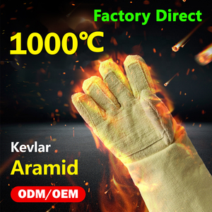 Gants de Travail de Sécurité Industrielle Ignifuges en Aramide, Résistants à la Chaleur, Anti-Échaudage, Supportant 1000 °C - Product Image 1