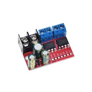 Module de commande de moteur DC bidirectionnel Super <span class=keywords><strong>L298N</strong></span> 5AD <span class=keywords><strong>5A</strong></span> avec alimentation double canal, contrôle PWM à distance et ponts H (PCB/PCBA) - Product Image 1