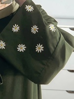 Nouvelles robes d'été pour femmes, broderie florale Nida, vêtements islamiques, abaya fermée, robe musulmane modeste