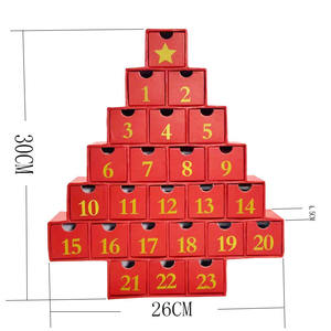 <span class=keywords><strong>Calendrier</strong></span> de compte à rebours de <span class=keywords><strong>bière</strong></span> de noël, impression personnalisée de luxe rose, emballage en carton, boîte vide pour cadeau - Product Image 5