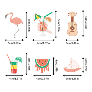 ชุดตกแต่งเค้กสไตล์ฮาวาย DAMAI สำหรับตกแต่งขนมหวาน งานปาร์ตี้ สร้างบรรยากาศ พร้อมการ์ดตกแต่งและอุปกรณ์งานฝีมือจากกระดาษ - Product Image 5