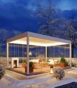 Pérgola de Aluminio <span class=keywords><strong>Sweet</strong></span> Home, Impermeable, Ecológica, Muebles Eléctricos para Exteriores, para <span class=keywords><strong>Terraza</strong></span>, Jardín, Bar, con LED - Product Image 5