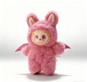 En gros LabubiuRabbit Doll Angel Boîte mystère Pendentif en vinyle tendance, figurine en peluche portable, porte-clés - Product Image 2