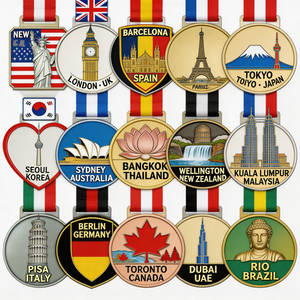 Medalla de Recuerdo Personalizada Ecológica de la Torre <span class=keywords><strong>Eiffel</strong></span> de París, Grabado Láser 3D en Metal, Monumento Francés, Medallón Conmemorativo con Impresión UV - Product Image 3