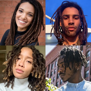 Precio <span class=keywords><strong>al</strong></span> por Mayor en Existencia, Cabello Humano 100% para Trenzas de Ganchillo, Suave, Hecho a Mano, Negro, Hombre, 613 T1B 24, Extensiones de Cabello con Rastas - Product Image 4