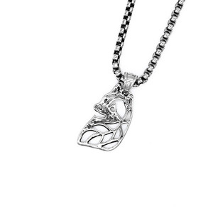 Collar con colgante Shiba Inu de yunnique, diseño geométrico de animales en acero de titanio, joyería de regalo unisex - Product Image 2