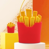 Jouet d'éveil pour bébé en silicone sans BPA, écologique, en forme de frites, empilable, pour l'éducation précoce, le tri et l'empilage, divertissant