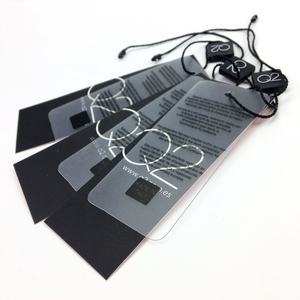 2025 Impresión de ropa personalizada de lujo Jeans Papel Ropa transparente Mercancía Pvc Etiqueta colgante de plástico Etiquetas de plástico - Product Image 5