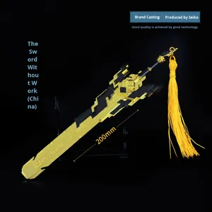 Para Genshin Impact Noelle's Sword of No Work Mercancía Modelo <span class=keywords><strong>de</strong></span> arma <span class=keywords><strong>de</strong></span> metal <span class=keywords><strong>de</strong></span> <span class=keywords><strong>dos</strong></span> manos con técnica <span class=keywords><strong>de</strong></span> fundición End of Wolf - Product Image 6