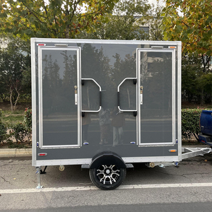 Nouvelle Conception <span class=keywords><strong>Douche</strong></span> Personnalisée Prix Bas Économique Efficace Cabine WC Portable Remorque Sanitaire 4 Cabines - Product Image 1