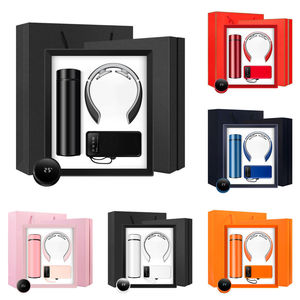 Frasco de vacío de Metal de 500ml + masajeador de cuello P3 + paraguas de cápsula de diseño navideño personalizado (50 + SPF) + juego de regalo de energía de 10000mAh - Product Image 2