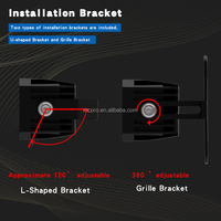 MEXAS 148mm brillante LED auxiliar Barra de luz de conducción lámpara de parrilla delantera para coche SUV todoterreno
