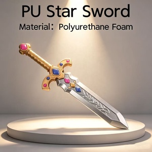 Épée de jeu de rôle en mousse PU souple et sûre OEM, légère, durable, accessoire de cosplay, arme de scène fantastique, personnalisable - Product Image 2