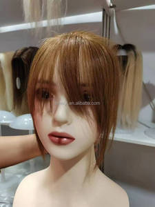 Tóc giả tự nhiên LONGFOR, băng che chân tóc, miếng dán tóc con, tóc mái bằng tóc người, đế ren, kiểu tóc mái - Product Image 6