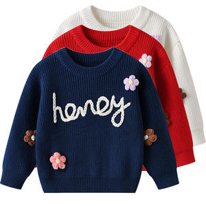 Chandails pour bébé avec motif brodé à la main, vêtements pour filles et garçons, <span class=keywords><strong>pull</strong></span> pour enfants, hiver - Product Image 4