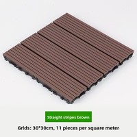 Revêtement de terrasse moderne 3D extérieur en composite bois-plastique co-extrudé, à double verrouillage, écologique, garantie 1 an pour jardin