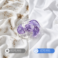 10g Capsules jetables à 6 compartiments, sans danger pour les bébés |   Écologique Hypoallergénique |   5 liquides + 1 solide |   OEM de vêtements