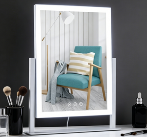LED <b>Vanity</b> <b>Mirror</b> Touch Screen Makeup <b>Mirror</b> Illuminated Dressing <b>Table</b> <b>Mirror</b> for Bathroom Bedroom - Product Image 1