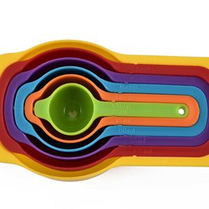 10-Pcs Set of Colorful Plastic <b>Tools</b> Including Adjustable Baking <b>Measuring</b> Cup and Spoons - Product Image 2