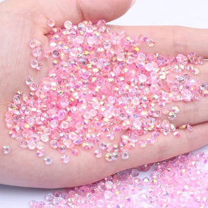 Résine transparente AB Jelly 6mm 500 pièces Strass à dos plat à coller pour la décoration des ongles, des sacs et des chaussures - Nombreuses couleurs bonbon - Product Image 4