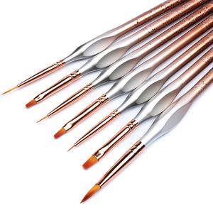 Pinceaux miniatures colorés à dégradé avec logo personnalisé, détails fins, pinceaux pour peinture à l'aquarelle et à l'acrylique, pinceaux d'artiste - Product Image 2