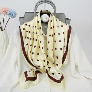 Ethicon Soie Foulards pour dames Grandes Femmes Impression Numérique Personnalisée Satin Pure Soie Écharpe 90*90 cm Cheveux carrés - Product Image 5