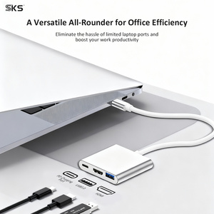 3合1 Type-C 集线器 铝壳 4K 适用于5A快速充电 <span class=keywords><strong>USB</strong></span> 3.0 适配器 适用于笔记本电脑、手机、平板电脑、IOS和打印机 - Product Image 2