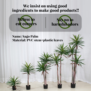 ต้นปาล์มซาโก้ประดิษฐ์ขนาดเล็กสำหรับตกแต่งโต๊ะทำงานที่บ้านหรือสำนักงาน - Product Image 5