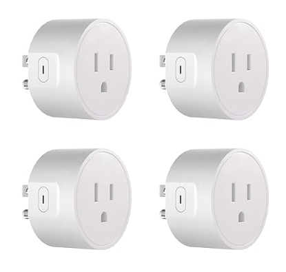 Aismartlink SONOFF S41sTPB Matter Smart Plug (4-Pack) - 15A 1800W, Voice/Remote Control, ETL Certified, Timer Outlet