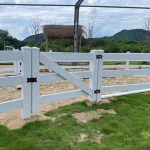 簡単に組み立てられたUV耐性<span class=keywords><strong>3</strong></span>レールプラスチックビニールPVCホースフェンス、安いPVCプラスチックビニールコーティング牧場パドックホースフェンシング - Product Image 2