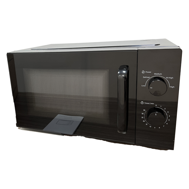 25L Mini Household Stainless Steel 1050W Mechanical Timer Control Black Microwave Oven for Home Kitchen Hotel Export