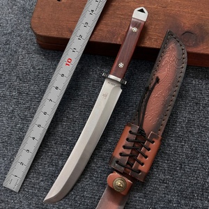 Cuchillo de Supervivencia Samurai Personalizable, Hoja de Acero Inoxidable No Ajustable, Mango de Madera con Diseño de Dragón, para Caza, Bricolaje, Uso Industrial, OEM - Product Image 6