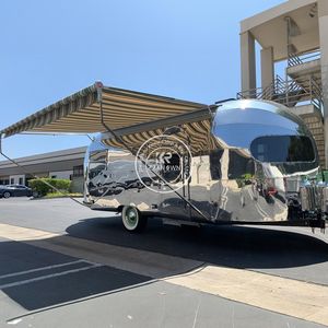 2025 Customized Stainless Steel and Aluminum Fast Snack Food Truck <b>Kitchen</b> Hot Dog Food <b>Cart</b> USA Tailored Trailer - Product Image 4
